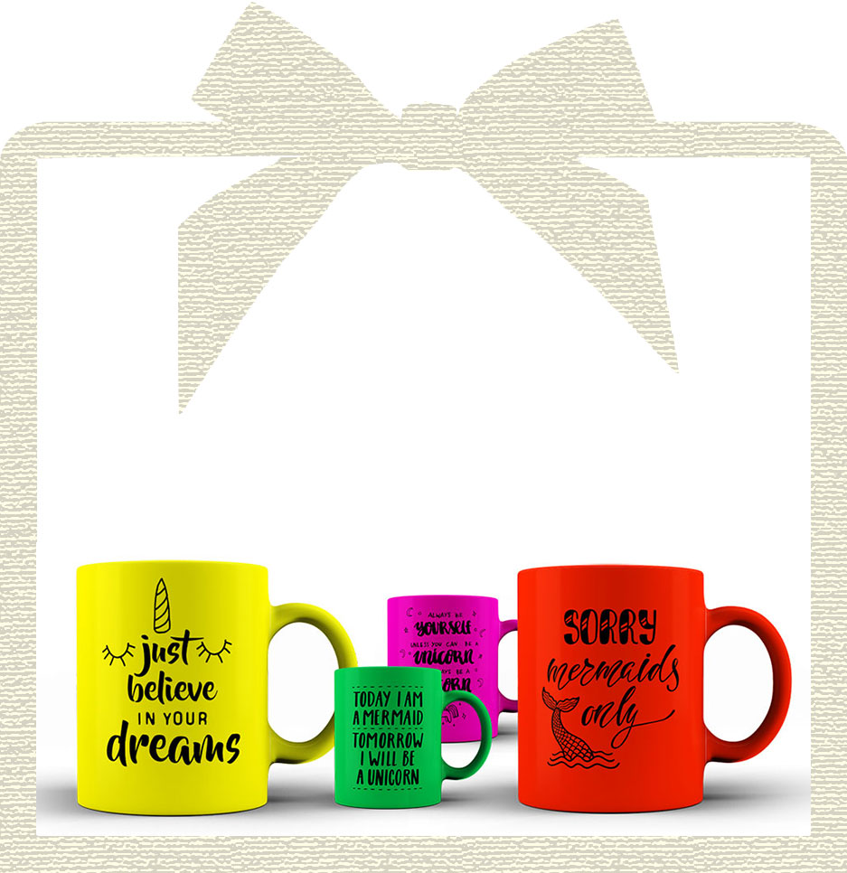 Λευκή κούπα χρωματιστή εσωτερικά