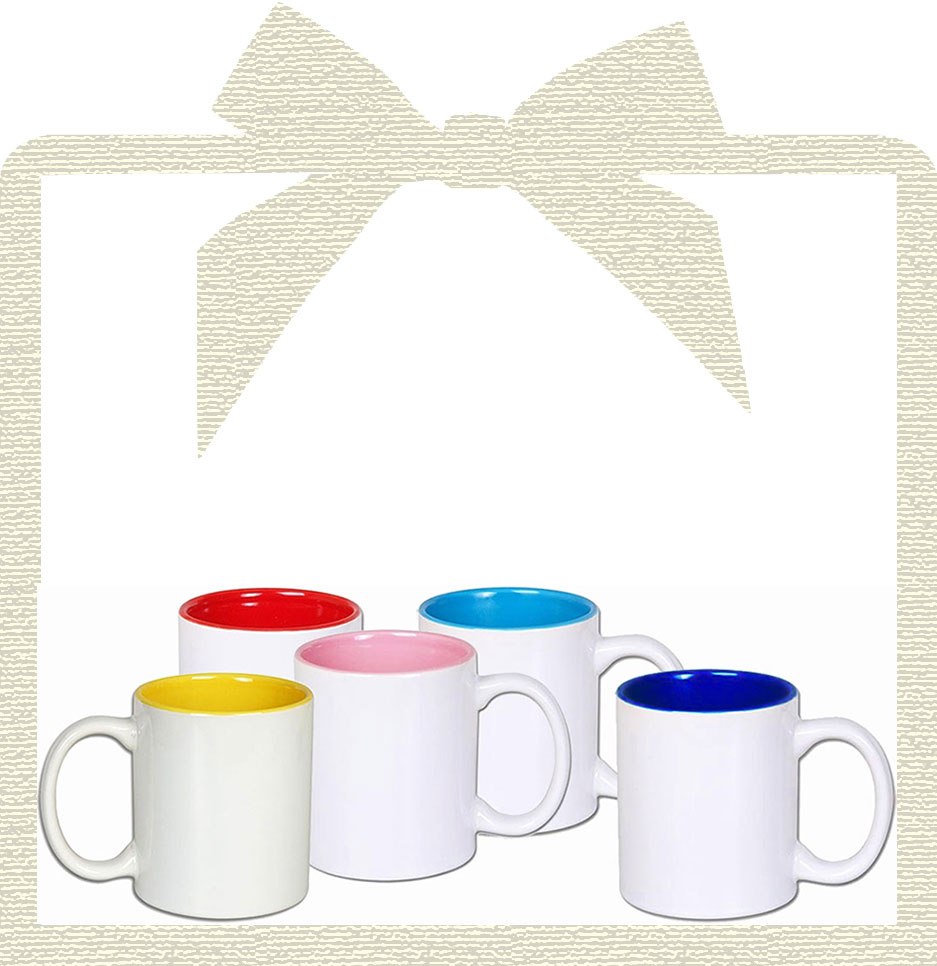 Λευκή κούπα χρωματιστή εσωτερικά