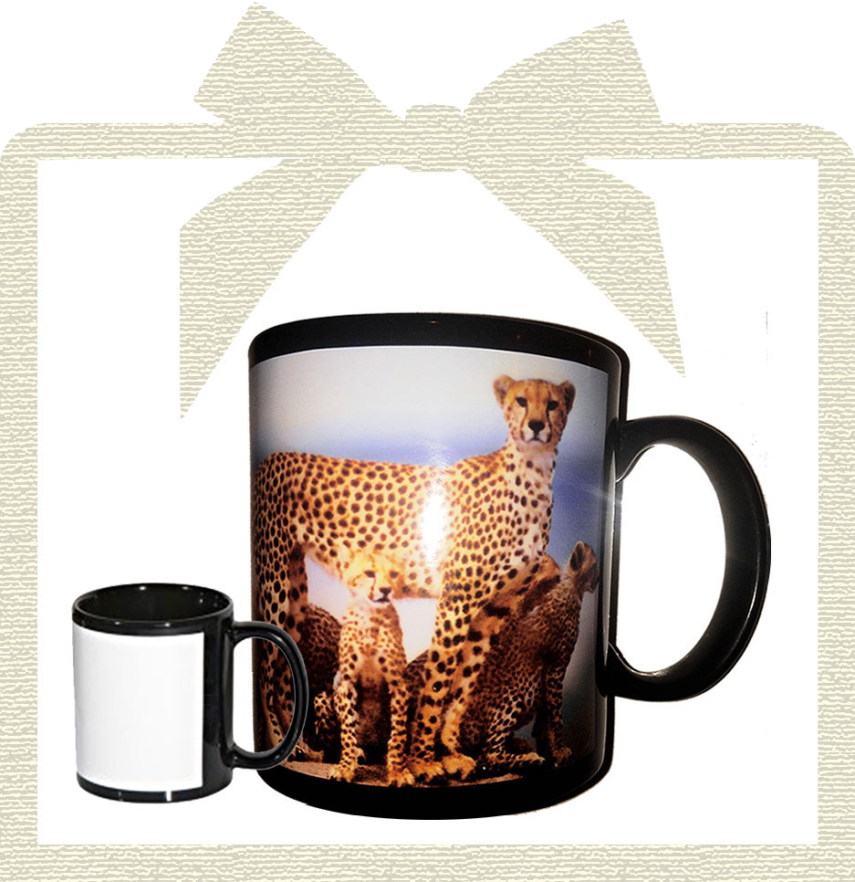 Διαφημιστική εκτύπωση μαύρης κούπας - φλυτζανιού